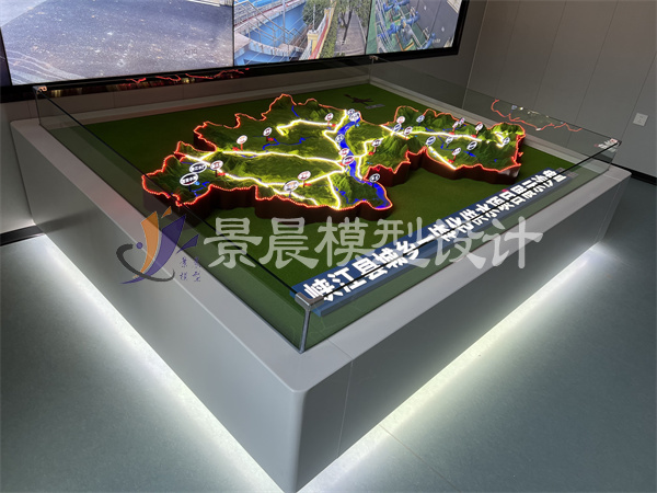 峡江城乡一体化供水地形地貌沙盘